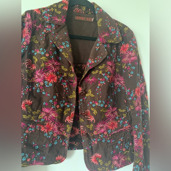 Johnny Was Multicolor Floral Embroidered Jacket - Picture 2 of 8